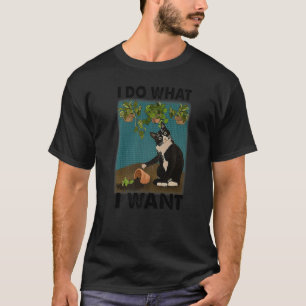 Zwarte Kat Tuin Ik Doe Wat Ik Wil Tuinieren Planti T-shirt