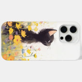Zwarte Kat tussen de Bloemen Case-Mate iPhone Case (Achterkant (horizontaal))