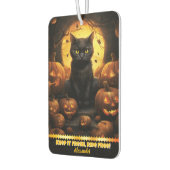 Zwarte kat tussen gloeiende pompoenen luchtverfrisser (Links)