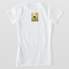Zwarte Kat Tussen Zonnebloemen – Schattige Wilde B T-shirt