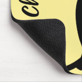 Zwarte kat uit de middelbare eeuw in gouden achter muismat (Hoek)