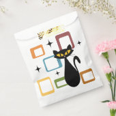 Zwarte kat uit de middeleeuwen bedankzakje (Gezegeld)