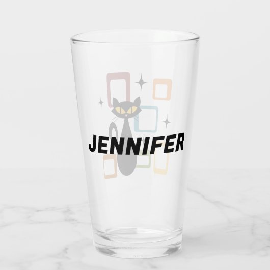 Zwarte kat uit de middeleeuwen glas (Achterkant)