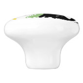 Zwarte kat uit de middeleeuwen keramische knop (Zijkant)