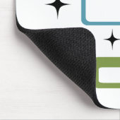 Zwarte kat uit de middeleeuwen muismat (Hoek)