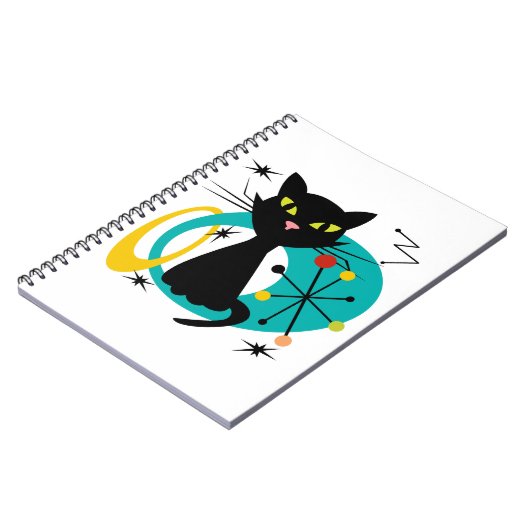 Zwarte kat uit de middeleeuwen notitieboek (Linkerzijde)