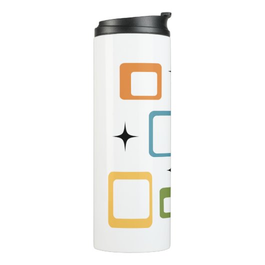 Zwarte kat uit de middeleeuwen thermosbeker (Gedraaid links)