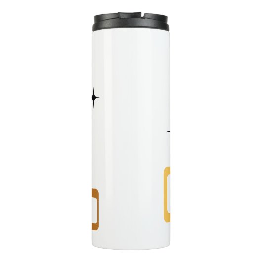 Zwarte kat uit de middeleeuwen thermosbeker (Achterkant)