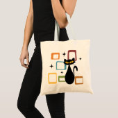 Zwarte kat uit de middeleeuwen tote bag (Voorkant (product))