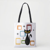 Zwarte kat uit de middeleeuwen tote bag (Voorkant)