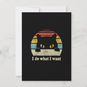 Zwarte kat uit de oude doos ik doe wat ik wil grap kaart