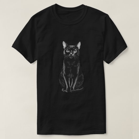 Zwarte Kat uit het Verleden T-shirt (Design voorkant)