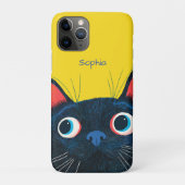 Zwarte kat uit nieuwsgierigheid Case-Mate iPhone case (Achterkant)