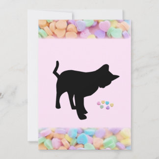 Zwarte Kat Valentijnsdag Kaart