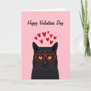 Zwarte Kat Valentijnse Kaart Liefde Katten