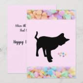 Zwarte Kat Valentijnskaart Feestdagenkaart (Voorkant / Achterkant)