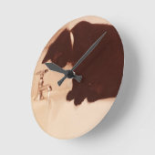 Zwarte kat van de kever ronde klok (Hoek)