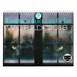 Zwarte kat van de World 2018-agenda Kalender