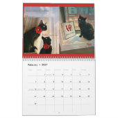 Zwarte kat van de World 2018-agenda Kalender (Feb 2027)