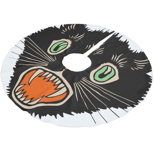  zwarte kat van Halloween Scared Kerstboom Rok (Gekanteld)