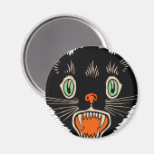  zwarte kat van Halloween Scared Magneet (Voorkant / Achterkant)