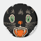  zwarte kat van Halloween Scared Magneet (Voorkant)