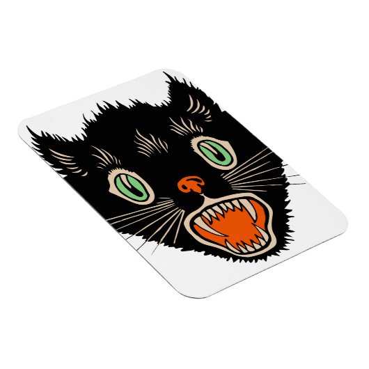  zwarte kat van Halloween Scared Magneet (Rechterzijde)
