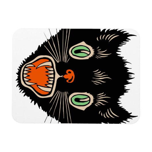  zwarte kat van Halloween Scared Magneet (Horizontaal)