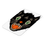  zwarte kat van Halloween Scared Magneet (Linkerzijde)