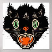  zwarte kat van Halloween Scared Poster (Voorkant)
