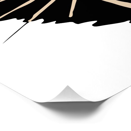 zwarte kat van Halloween Scared Poster (Hoek)