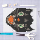  zwarte kat van Halloween Scared Tissuepapier (Craft)