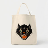  zwarte kat van Halloween Scared Tote Bag (Voorkant)
