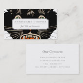 zwarte kat van Halloween Scared Visitekaartje (Voorkant / Achterkant)