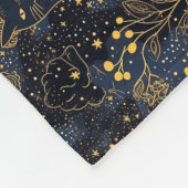 Zwarte kat van het 'Starry Skies'-patroon Fleece Deken (Hoek)
