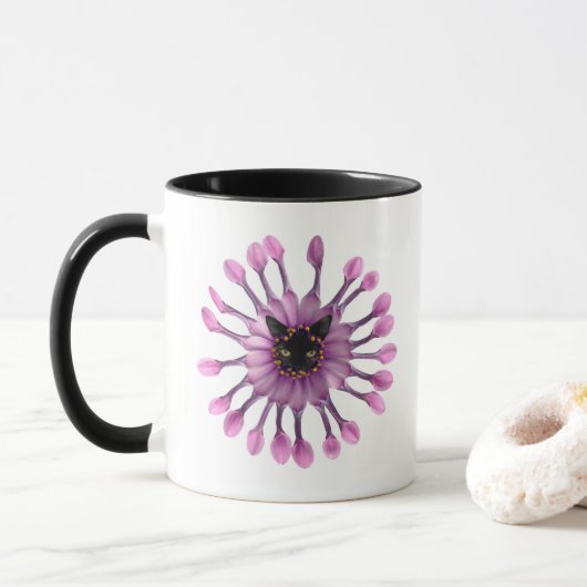 Zwarte kat ventilatorMok Mok (Met donut)