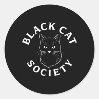 Zwarte Kat Vereniging Schattig Kittensliefhebber F Ronde Sticker
