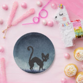 Zwarte Kat Vibes Papieren Bord (Feest)