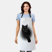 Zwarte Kat Vijlnagels Schort (Gedragen)