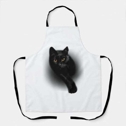 Zwarte Kat Vijlnagels Schort (Voorkant)