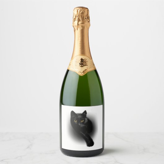 Zwarte Kat Vijlnagels Sparkling Wijnetiket (Voorkant)
