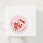 Zwarte Kat Vintage Kat Valentijnsdag Bedankjes Labels (In situ)