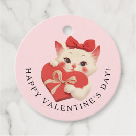 Zwarte Kat Vintage Kat Valentijnsdag Bedankjes Labels