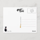 Zwarte kat - Vintage Poster Briefkaart (Achterkant)