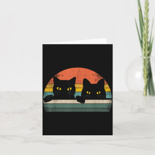 Zwarte Kat Vintage Retro Stijl - Cateigenaar Cadea Kaart