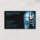 zwarte kat visitekaartje (Achterkant)