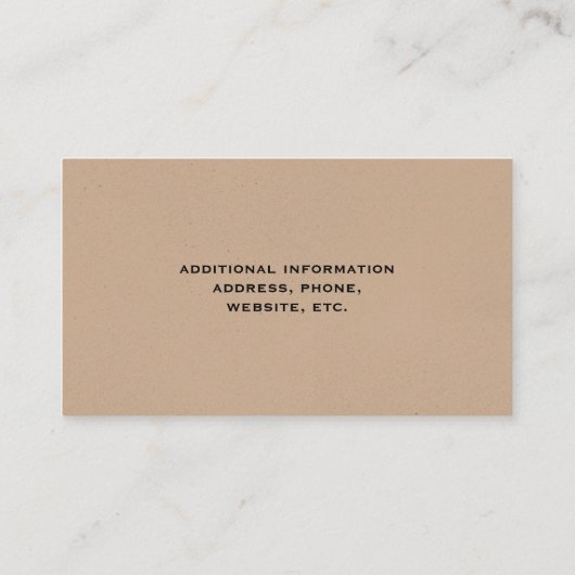 Zwarte kat visitekaartje (Achterkant)