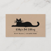 Zwarte kat visitekaartje (Voorkant)