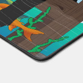 Zwarte kat vissen voor dok bureaumat (Hoek)