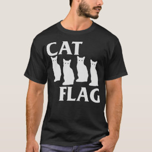 Zwarte kat vlag zwarte vlag parodie t-shirt
